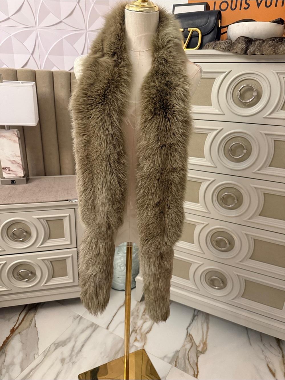 Real Fox fur long scarf